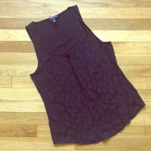 ☀️Banana Republic Black Floral Lace Tank☀️